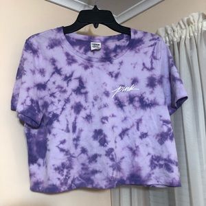 VSPink Purple Tie Dye Crop Top